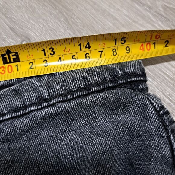 Reason Two Tone Gothic Western Skinny Flare Denim Jeans Size 32W Charcoal NWT - Picture 8 of 13